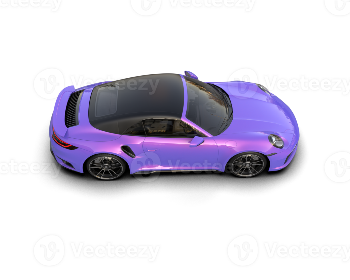 Realistic sport car isolated on background. 3d rendering - illustration png