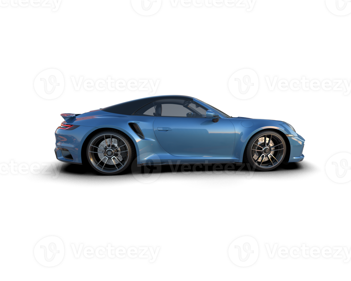 Realistic sport car isolated on background. 3d rendering - illustration png
