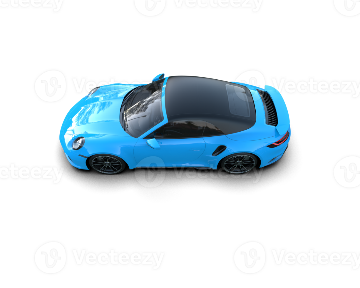 Realistic sport car isolated on background. 3d rendering - illustration png