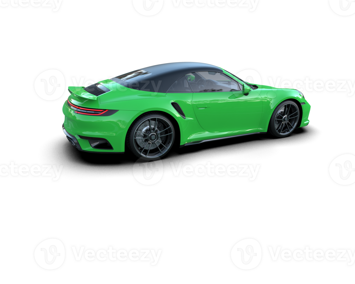 Realistic sport car isolated on background. 3d rendering - illustration png