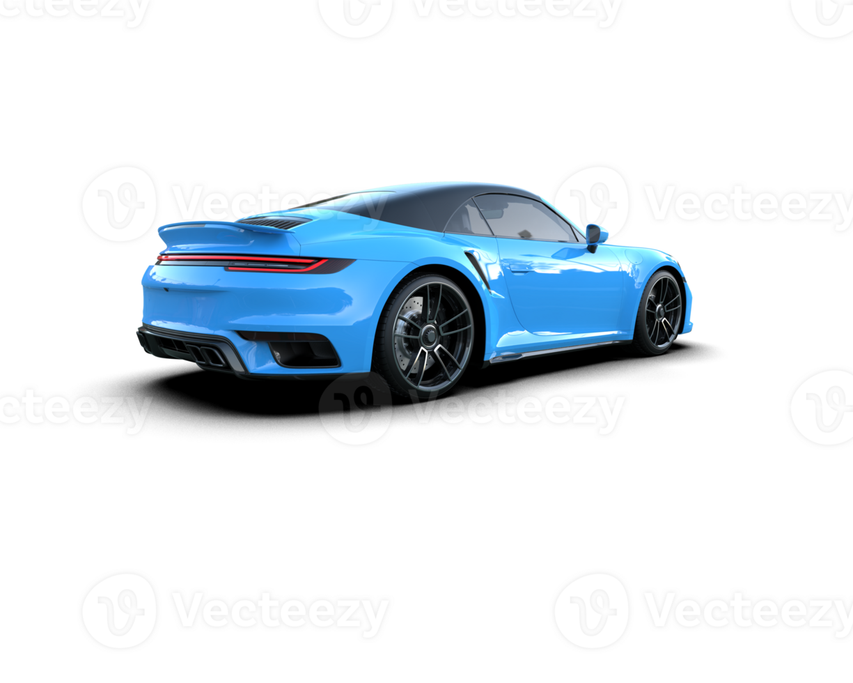 Realistic sport car isolated on background. 3d rendering - illustration png