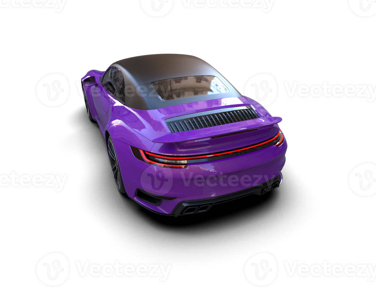 Realistic sport car isolated on background. 3d rendering - illustration png