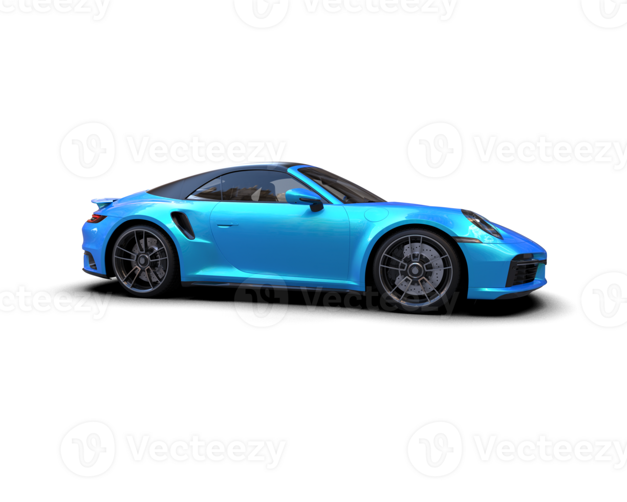 Realistic sport car isolated on background. 3d rendering - illustration png