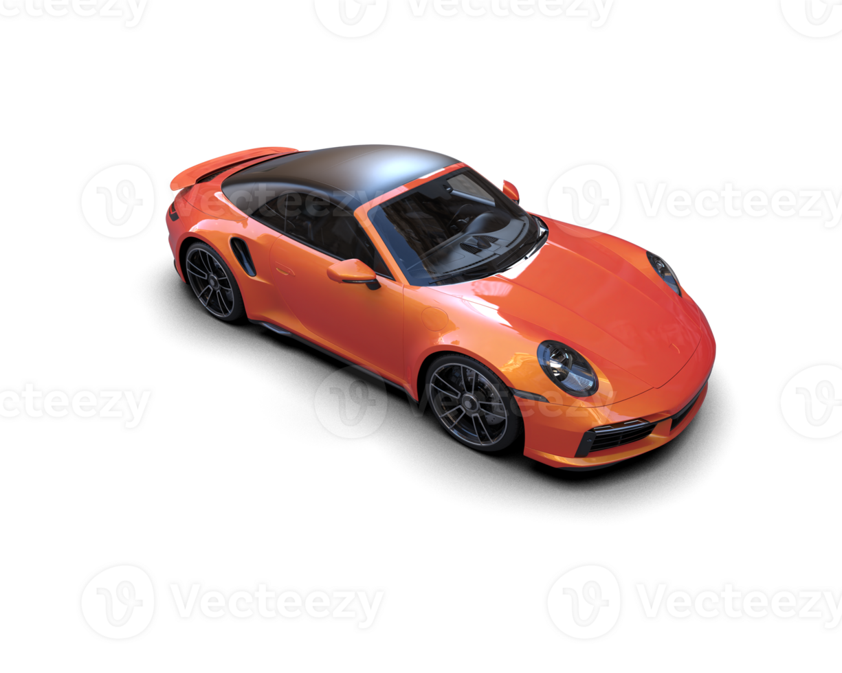 Realistic sport car isolated on background. 3d rendering - illustration png