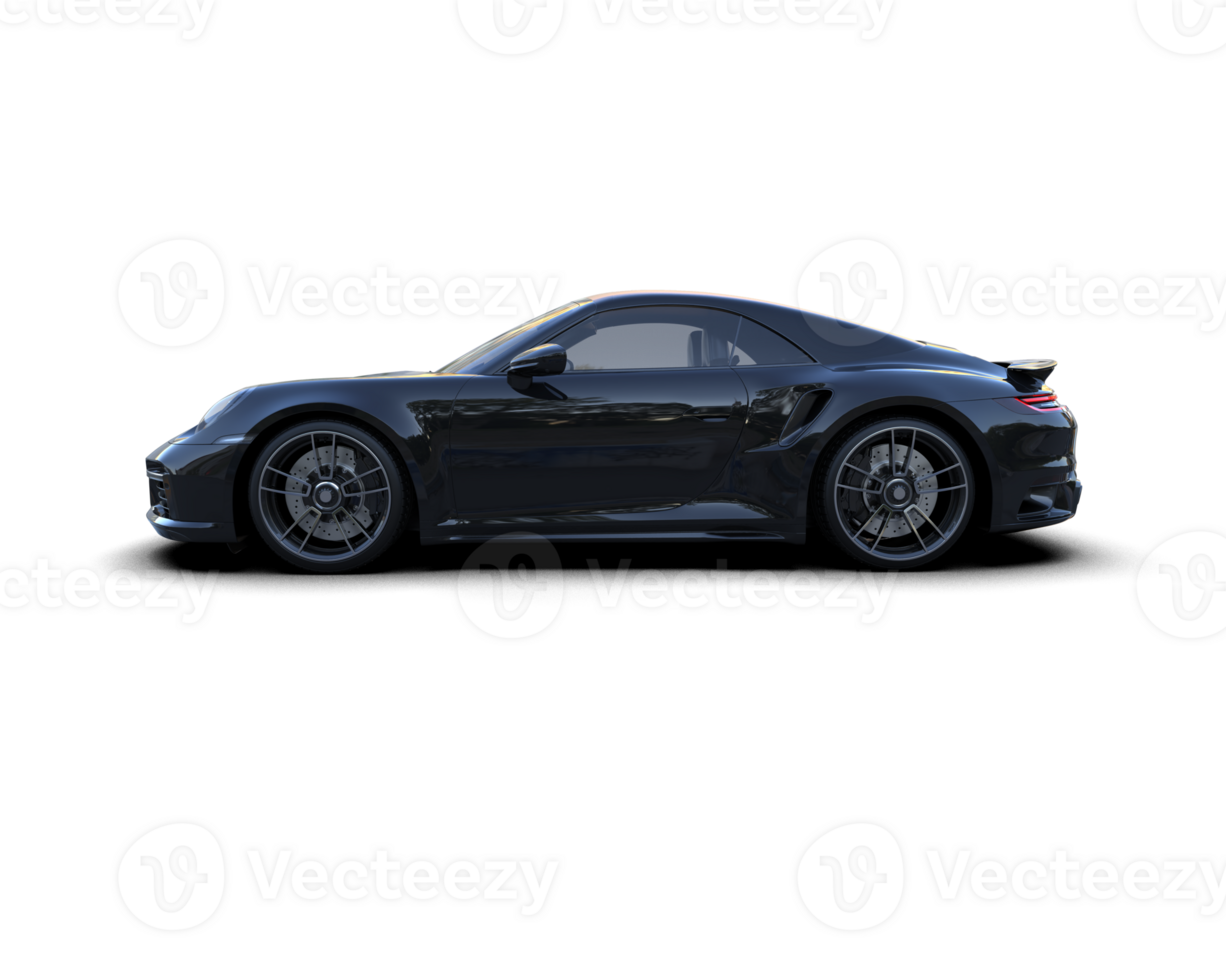 Realistic sport car isolated on background. 3d rendering - illustration png