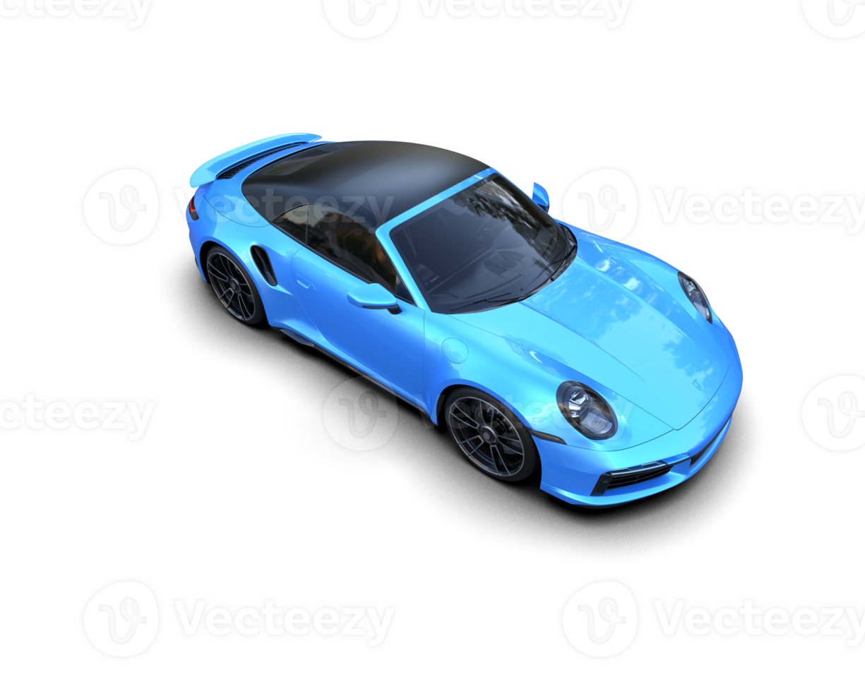 Realistic sport car isolated on background. 3d rendering - illustration png
