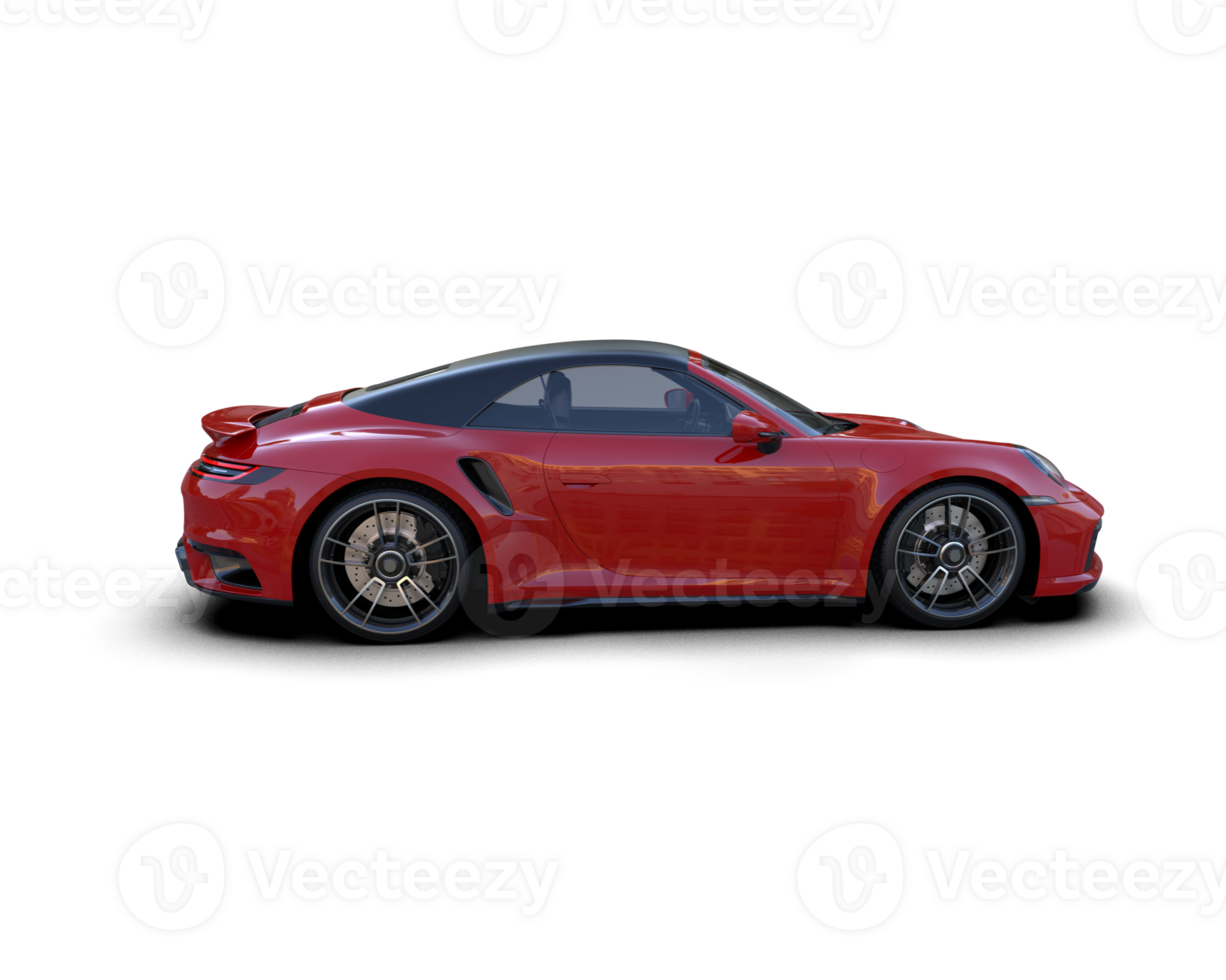 Realistic sport car isolated on background. 3d rendering - illustration png