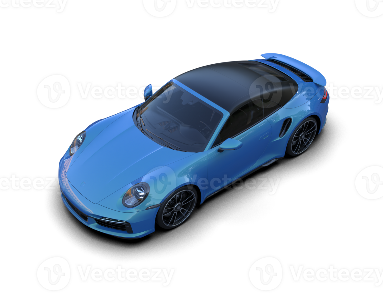 Realistic sport car isolated on background. 3d rendering - illustration png