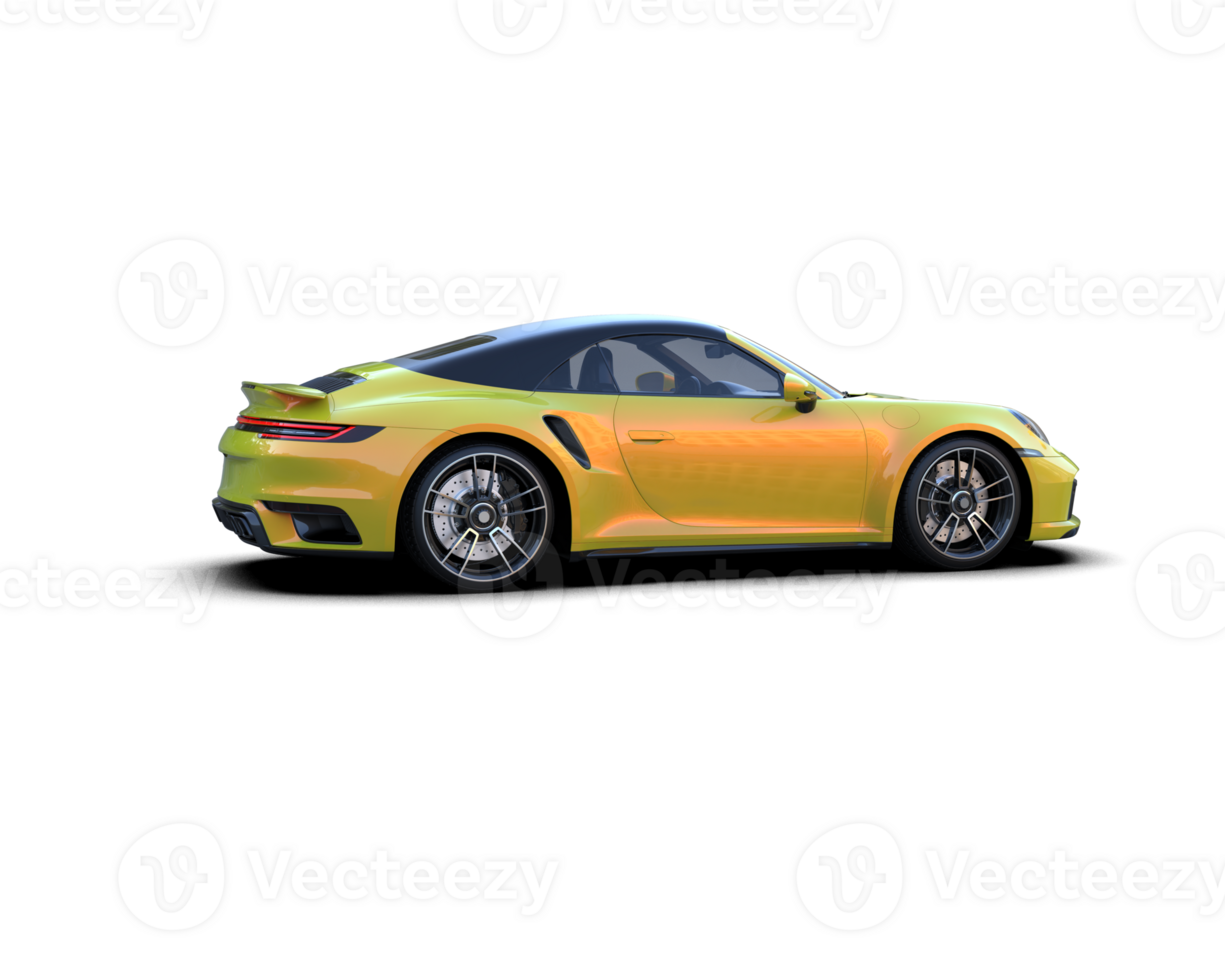 Realistic sport car isolated on background. 3d rendering - illustration png