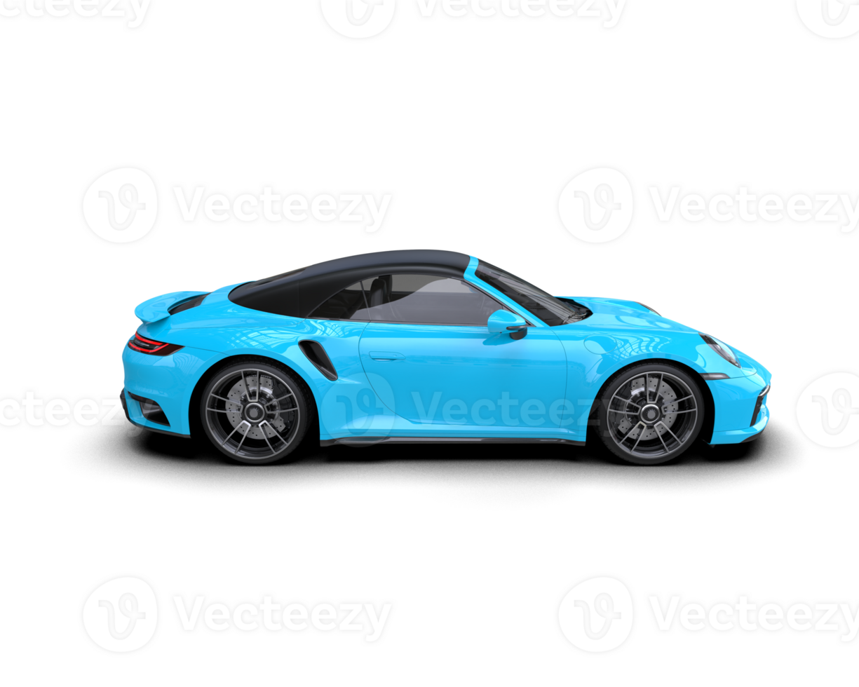 Realistic sport car isolated on background. 3d rendering - illustration png