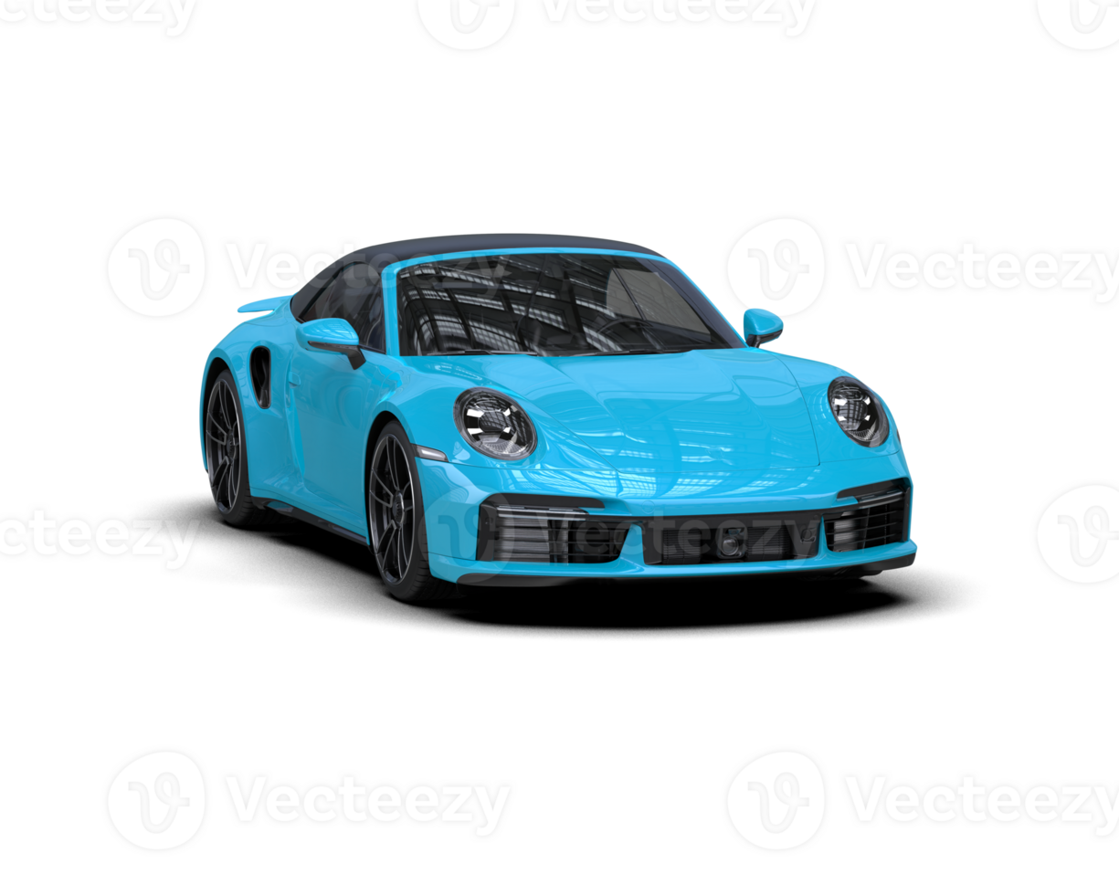 Realistic sport car isolated on background. 3d rendering - illustration png
