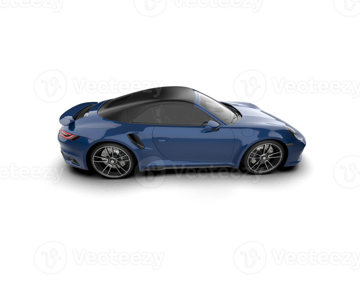Realistic sport car isolated on background. 3d rendering - illustration png