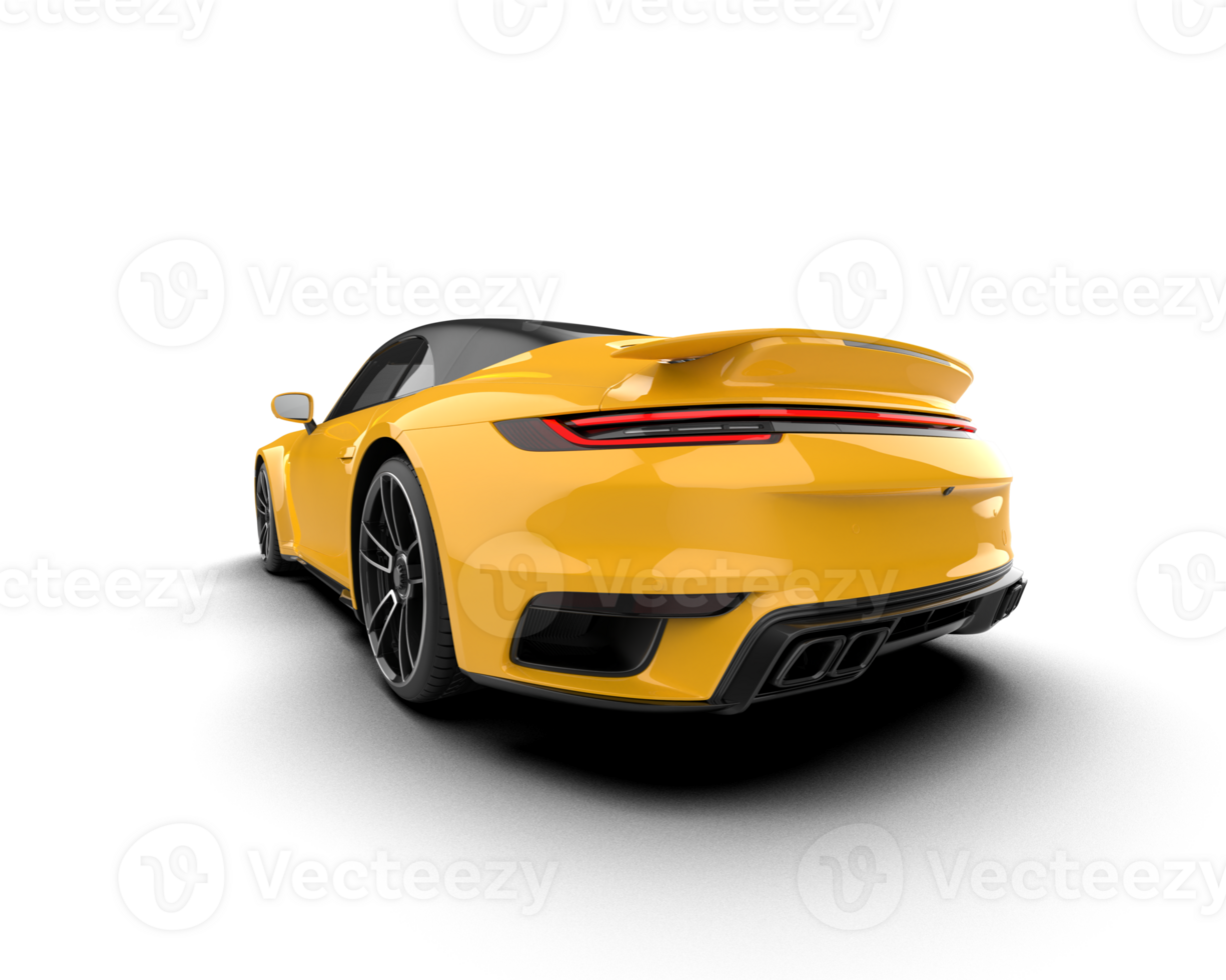 Realistic sport car isolated on background. 3d rendering - illustration png