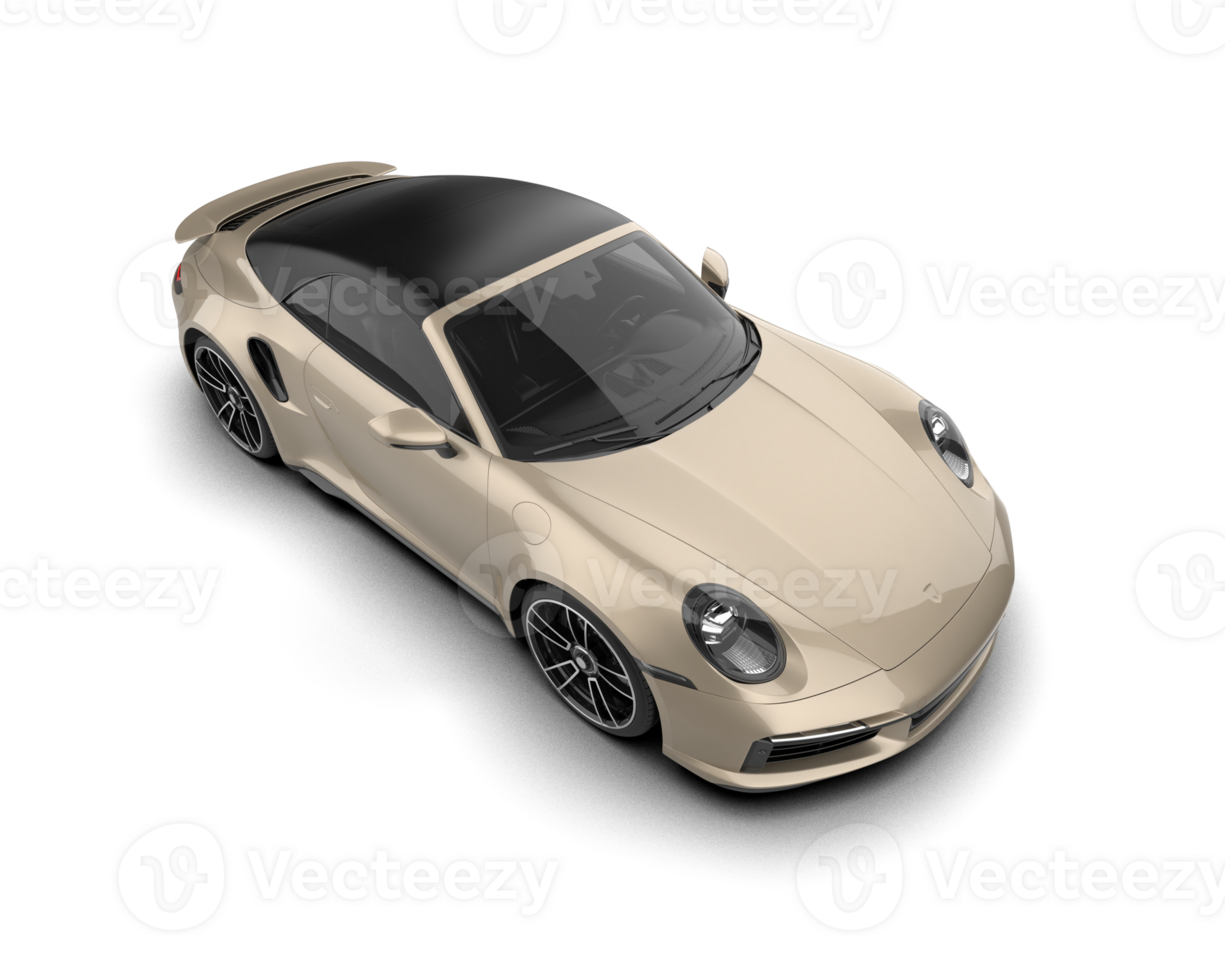 Realistic sport car isolated on background. 3d rendering - illustration png