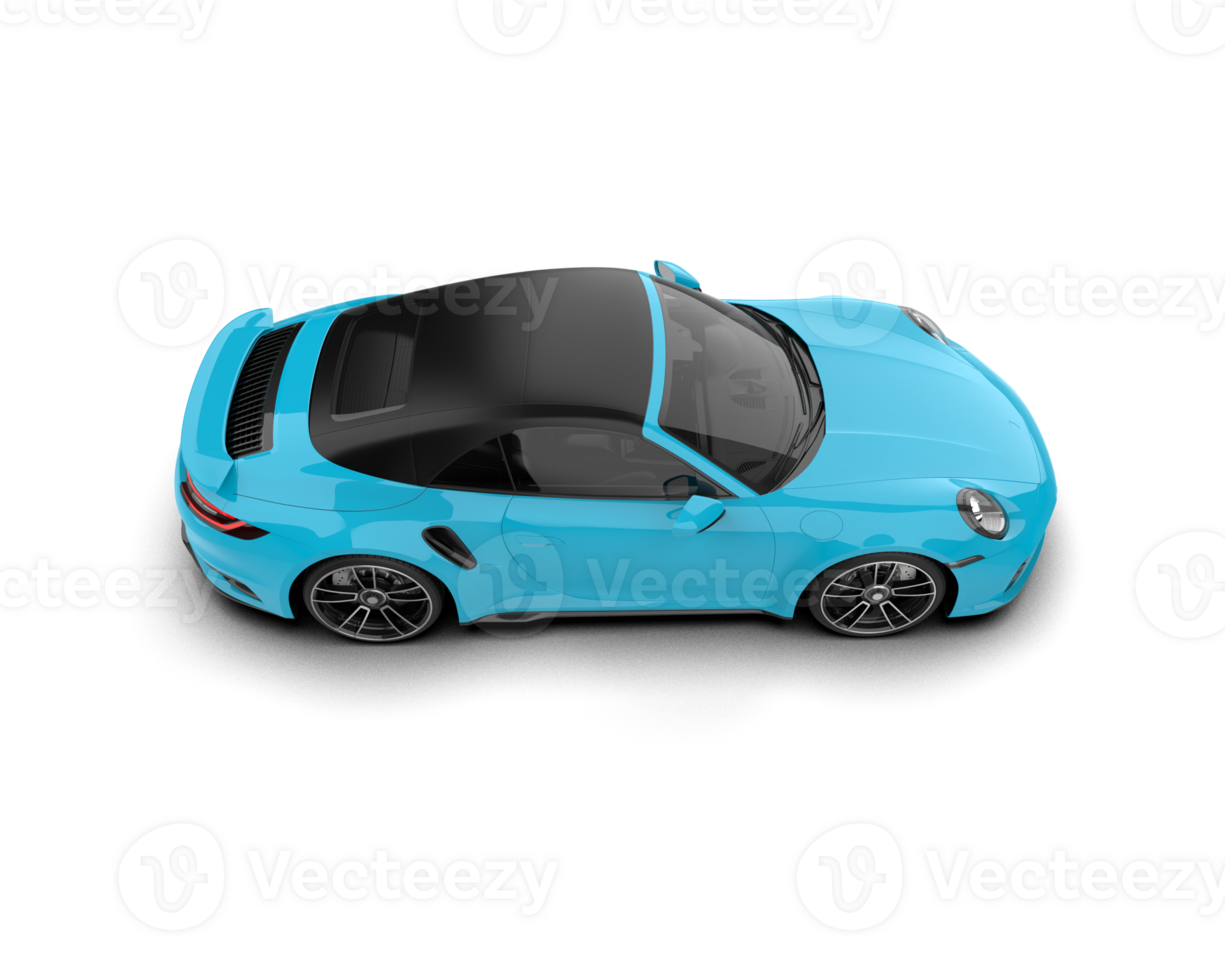 Realistic sport car isolated on background. 3d rendering - illustration png