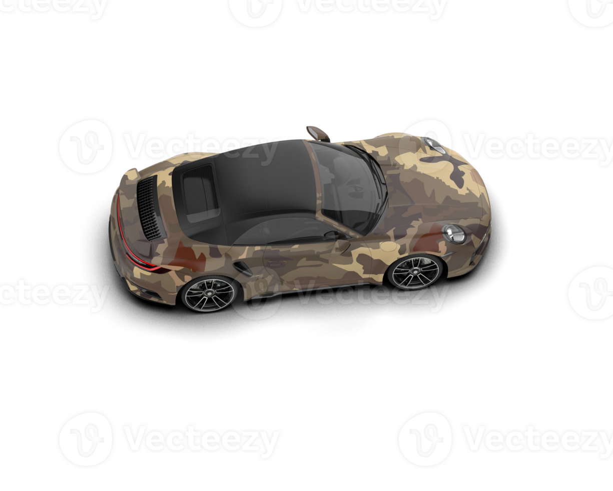 Realistic sport car isolated on background. 3d rendering - illustration png