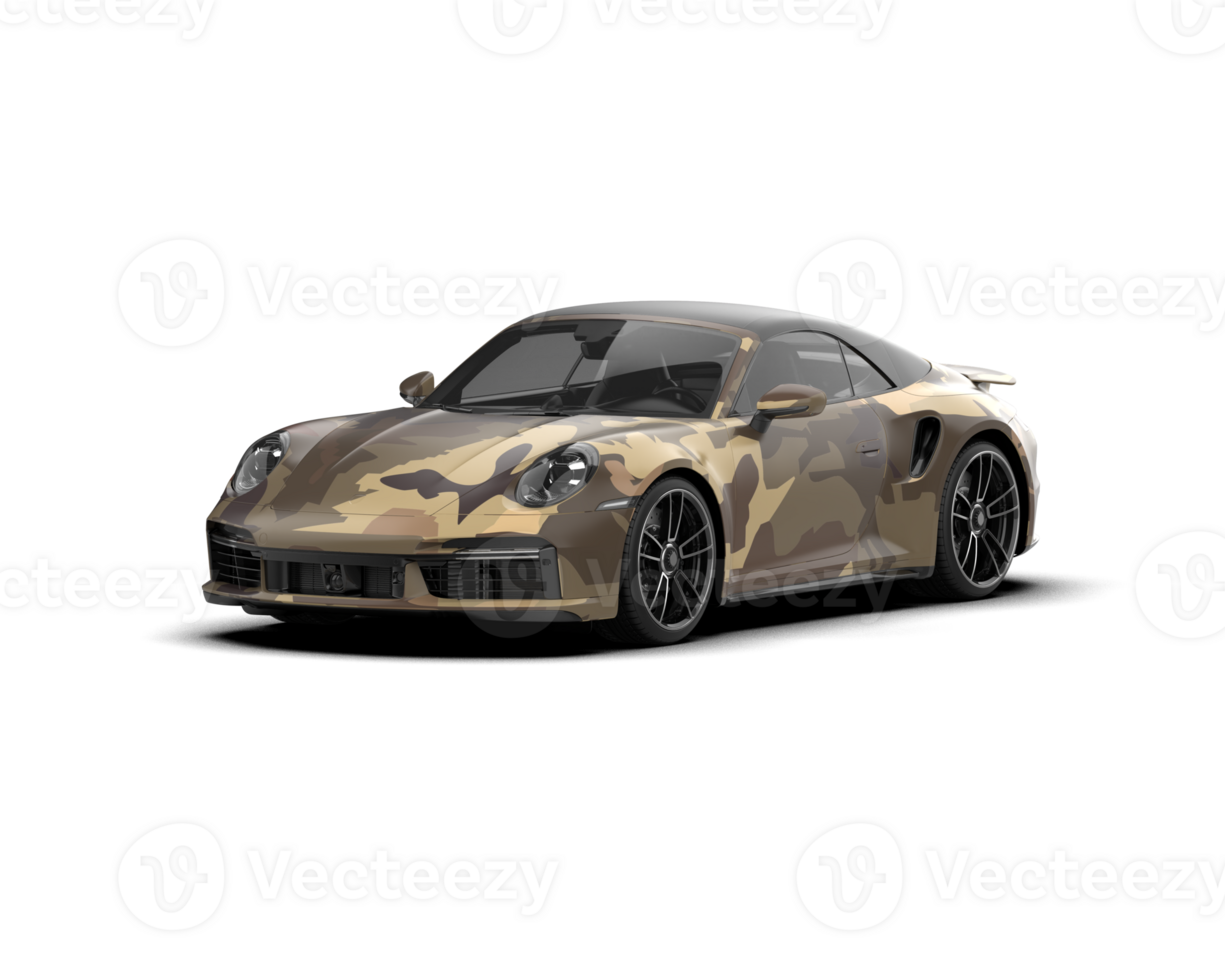 Realistic sport car isolated on background. 3d rendering - illustration png