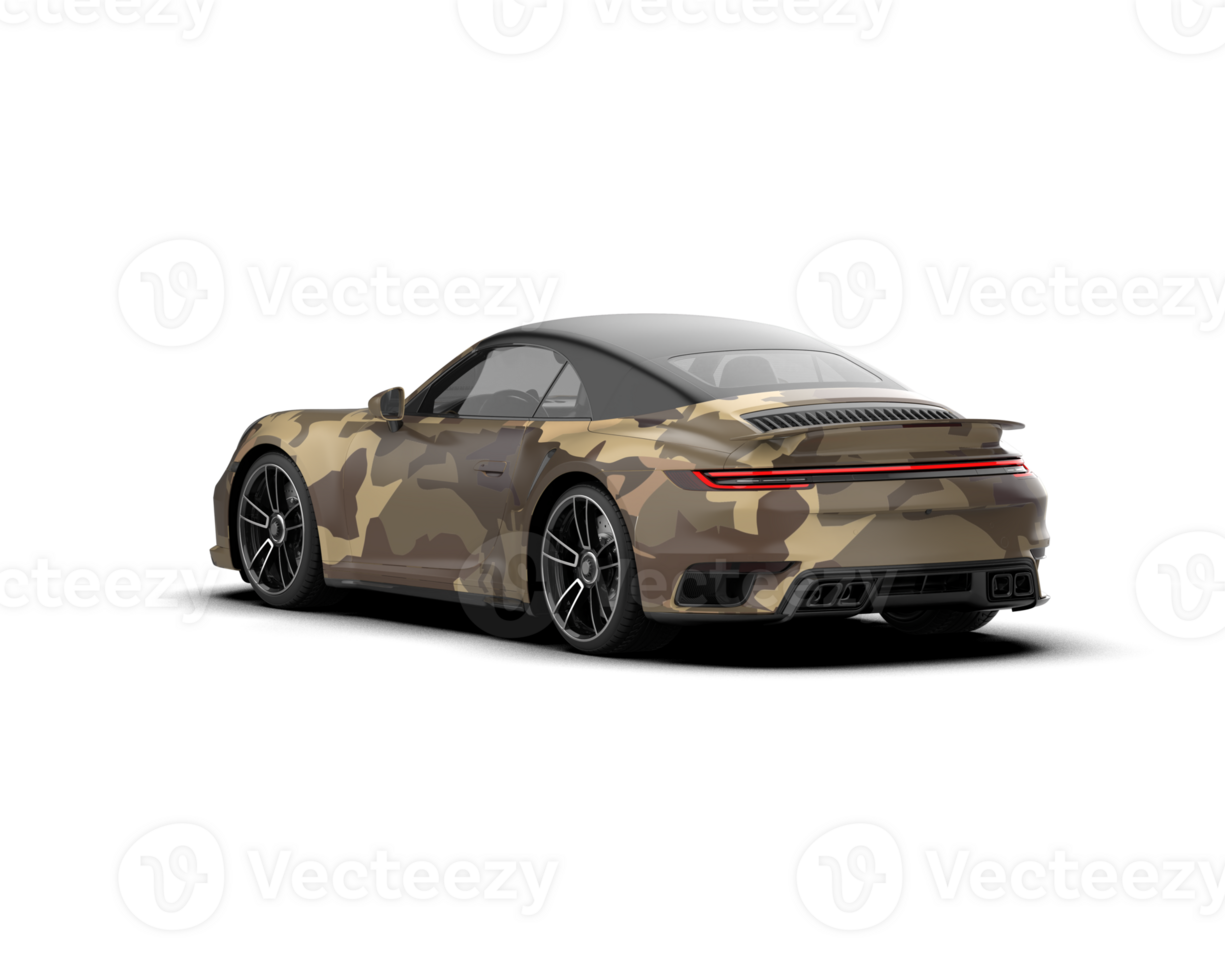 Realistic sport car isolated on background. 3d rendering - illustration png