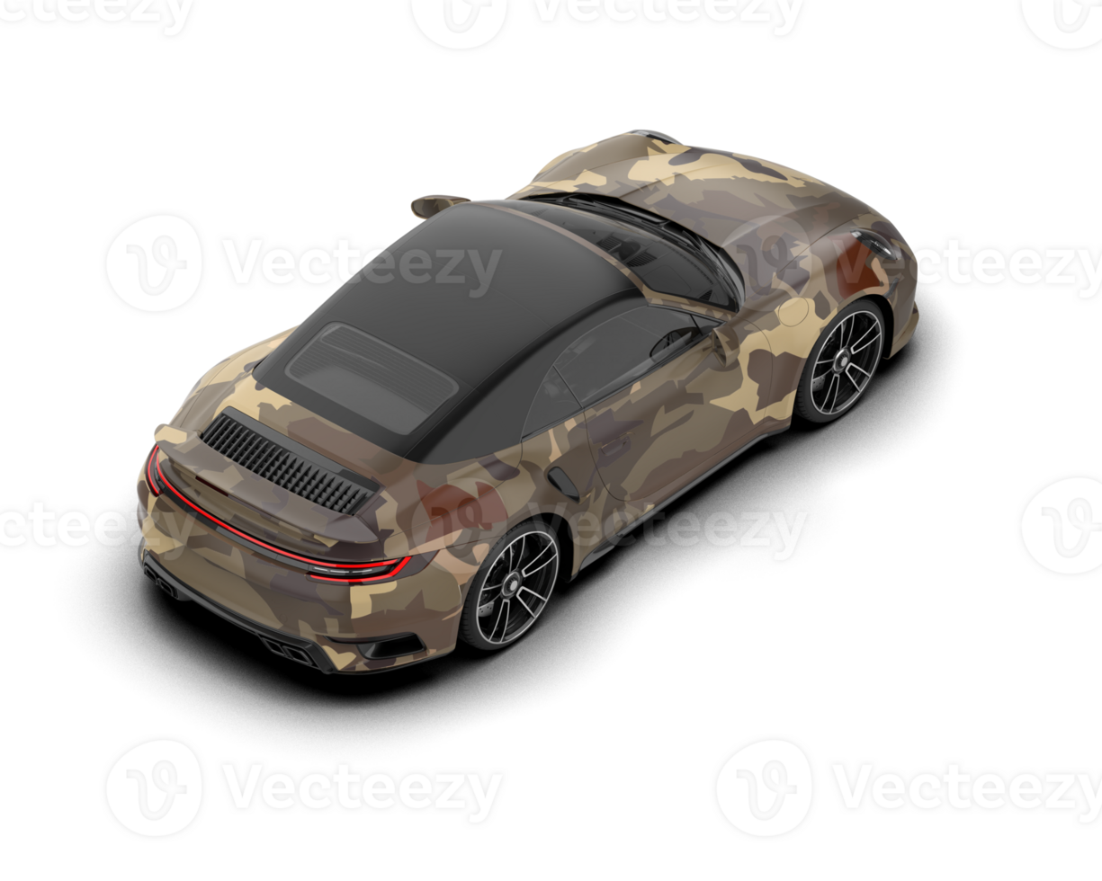 Realistic sport car isolated on background. 3d rendering - illustration png