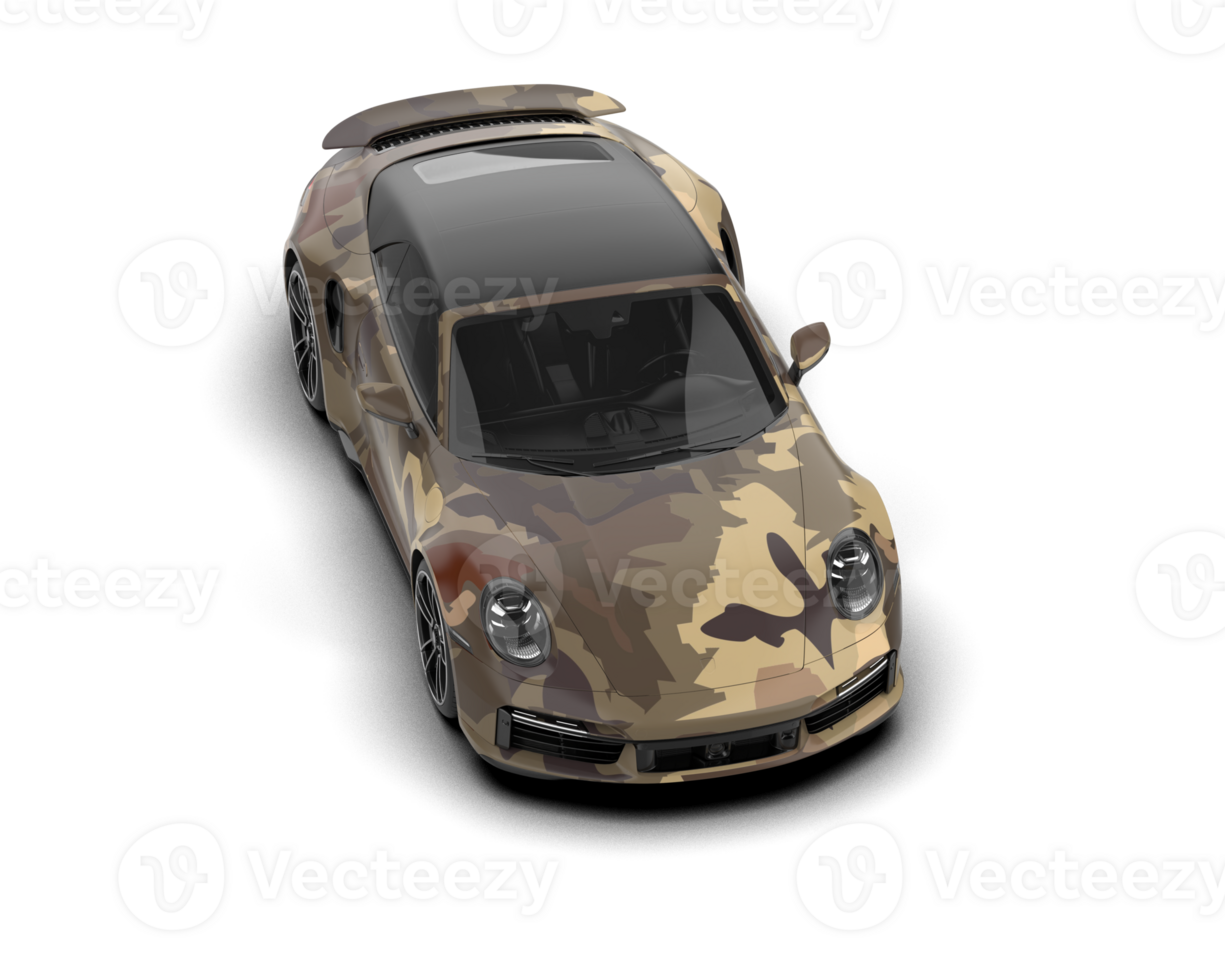 Realistic sport car isolated on background. 3d rendering - illustration png