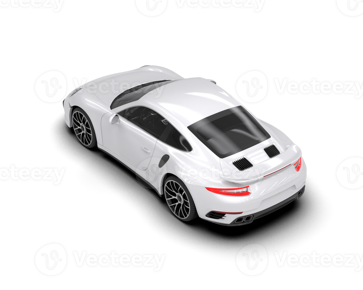 Realistic sport car isolated on background. 3d rendering - illustration png
