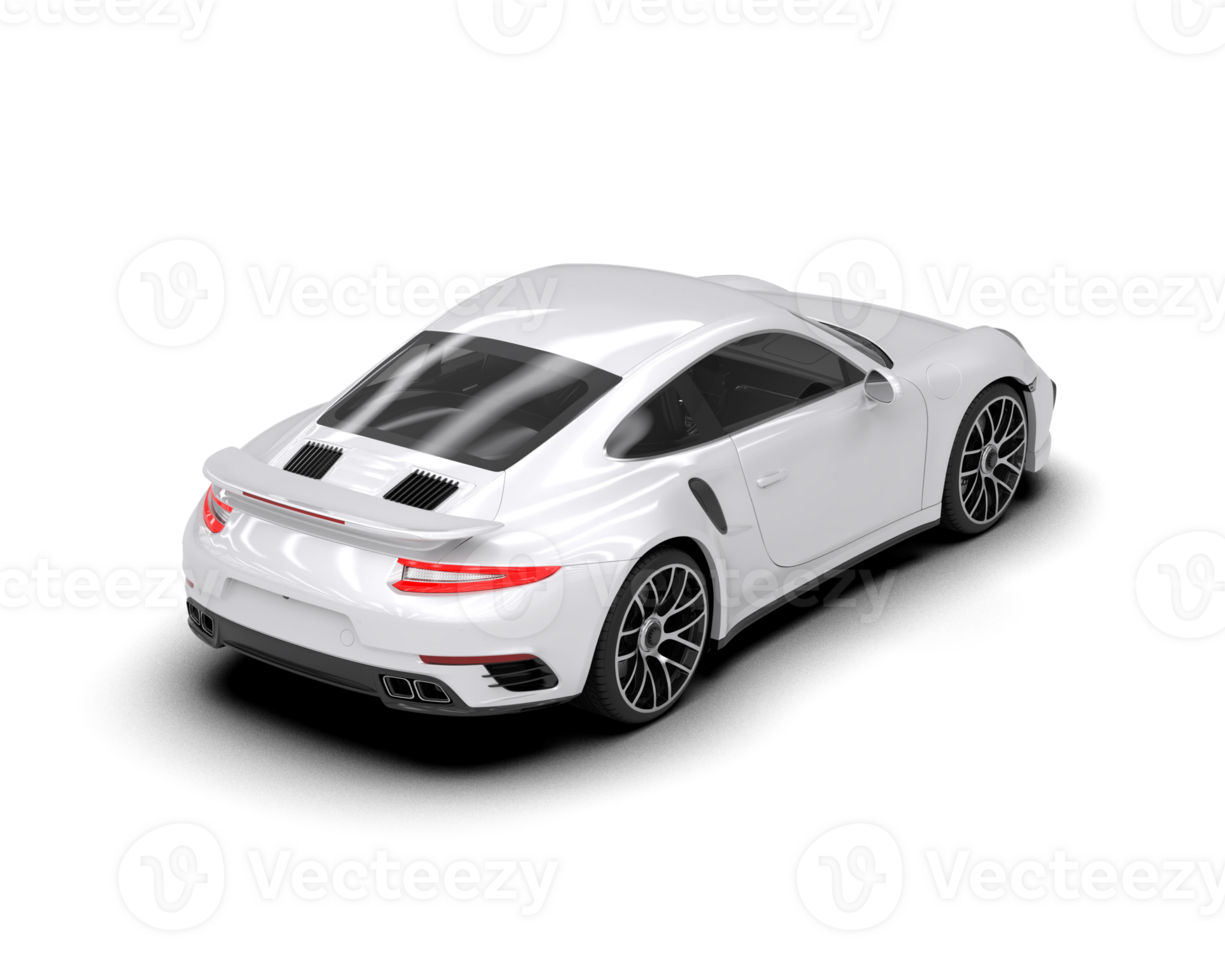 Realistic sport car isolated on background. 3d rendering - illustration png