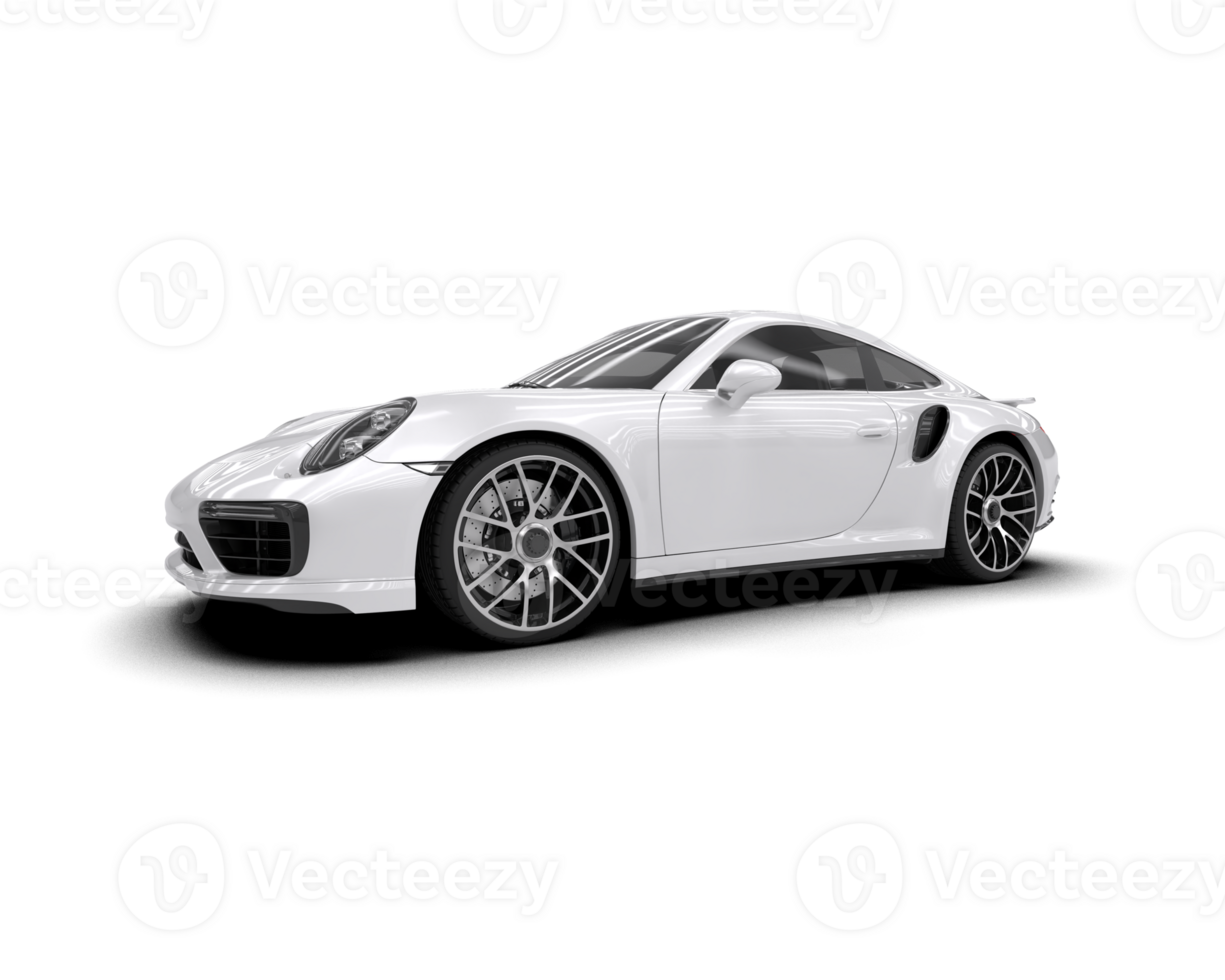 Realistic sport car isolated on background. 3d rendering - illustration png