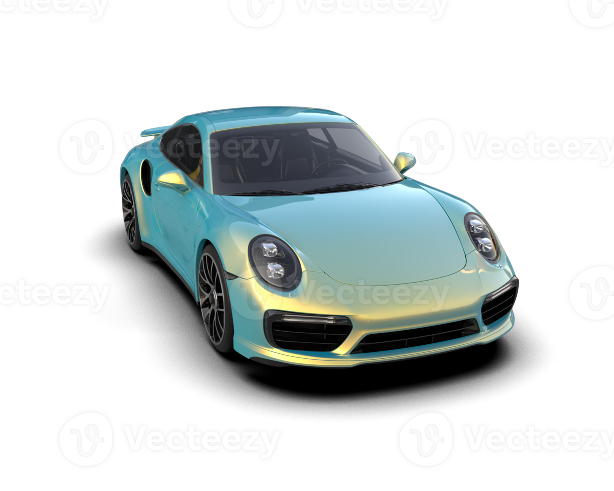 Realistic sport car isolated on background. 3d rendering - illustration png