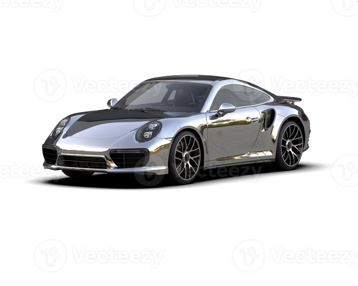 Realistic sport car isolated on background. 3d rendering - illustration png