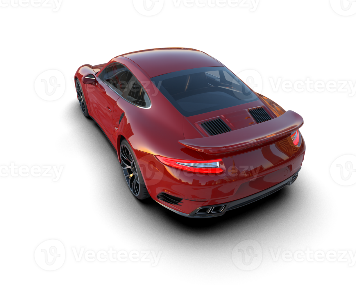 Realistic sport car isolated on background. 3d rendering - illustration png