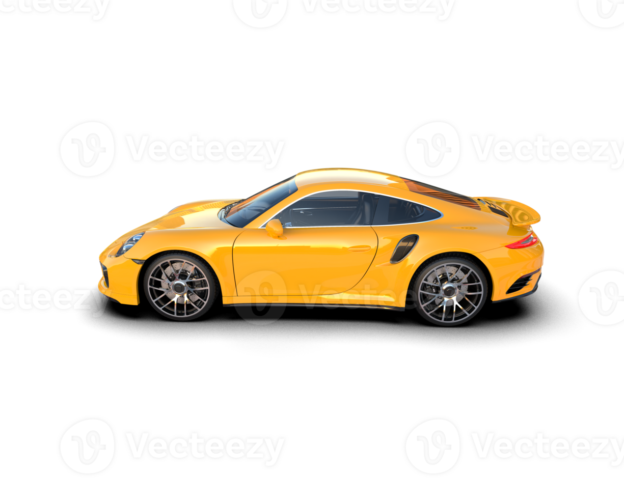 Realistic sport car isolated on background. 3d rendering - illustration png
