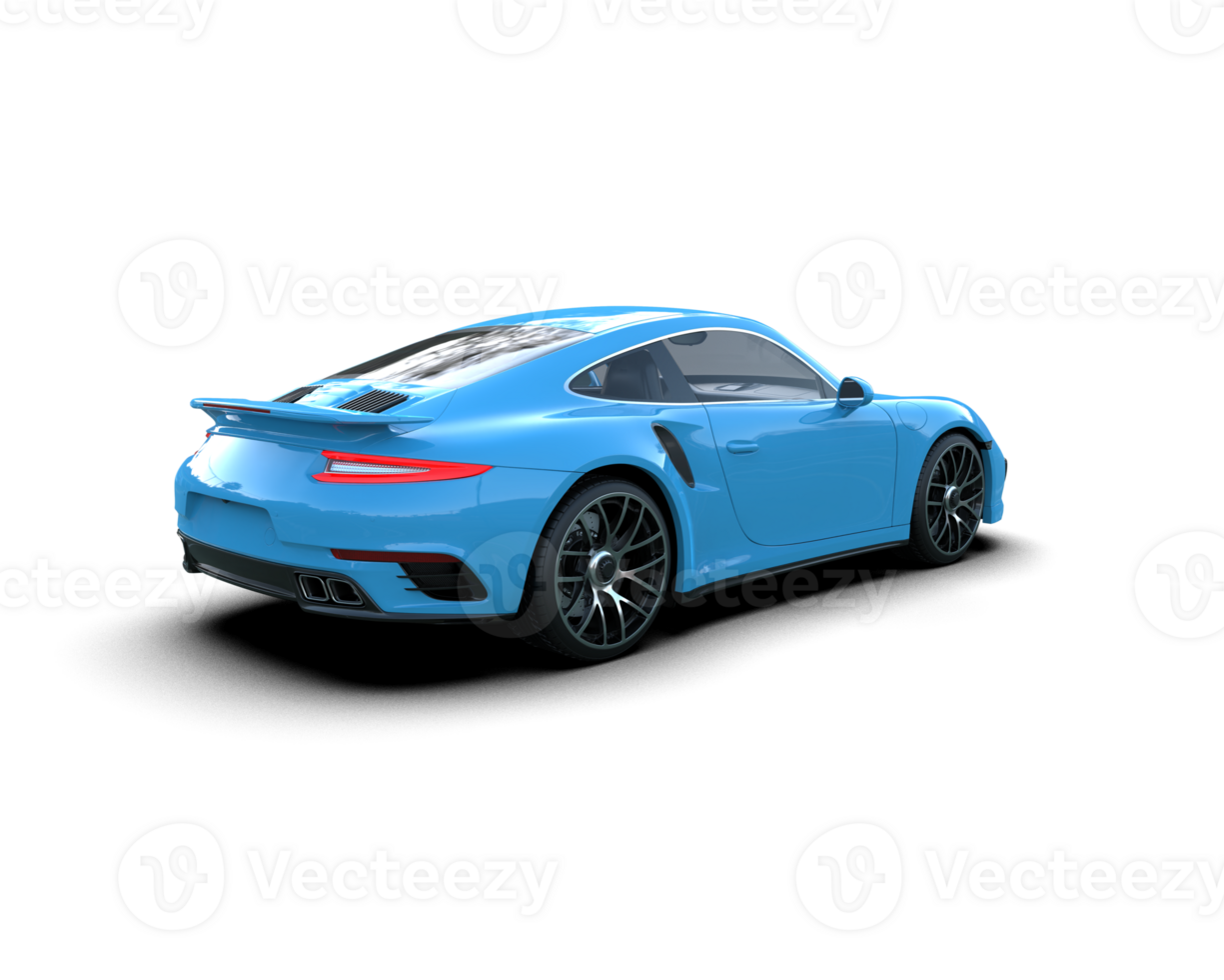Realistic sport car isolated on background. 3d rendering - illustration png
