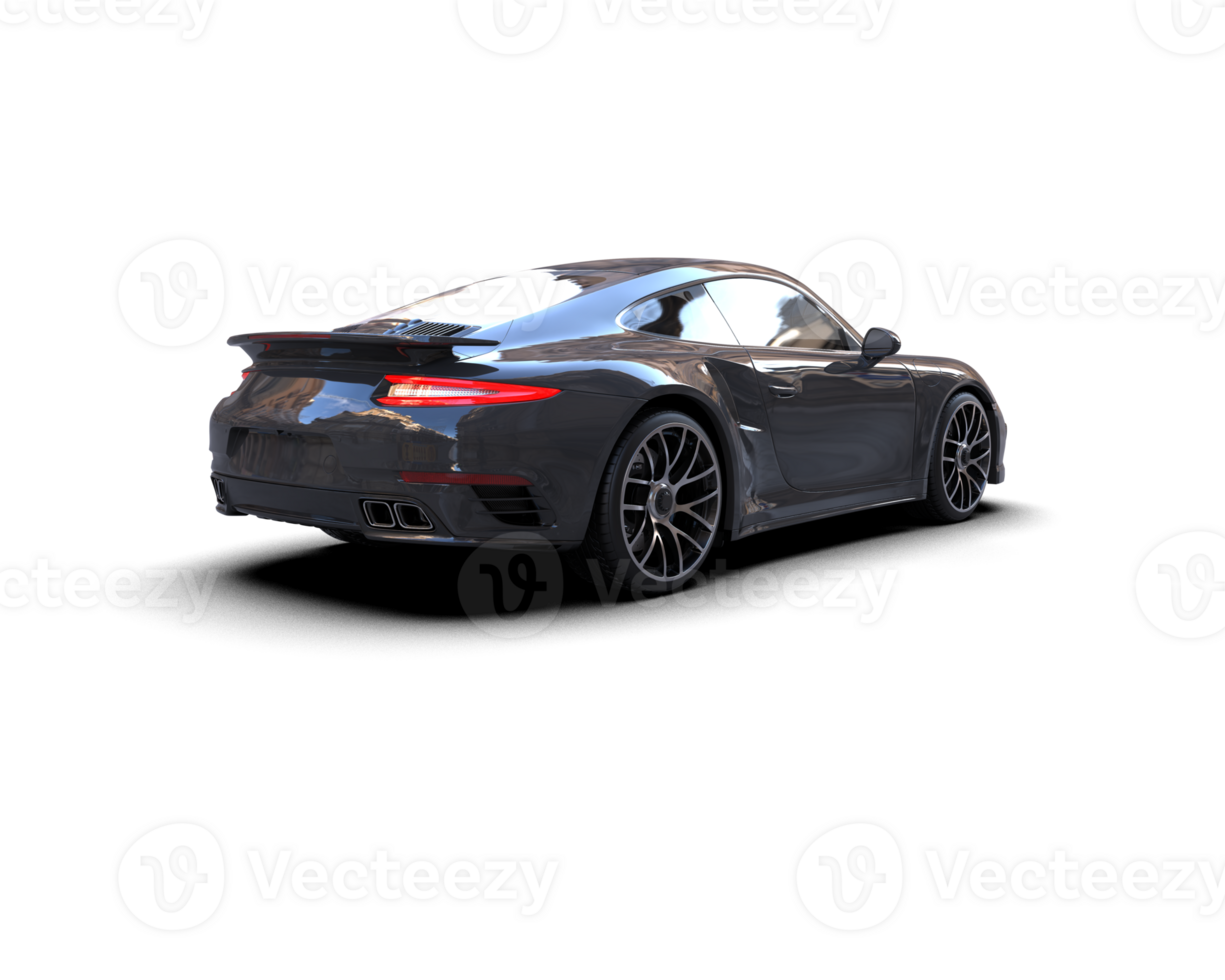 Realistic sport car isolated on background. 3d rendering - illustration png