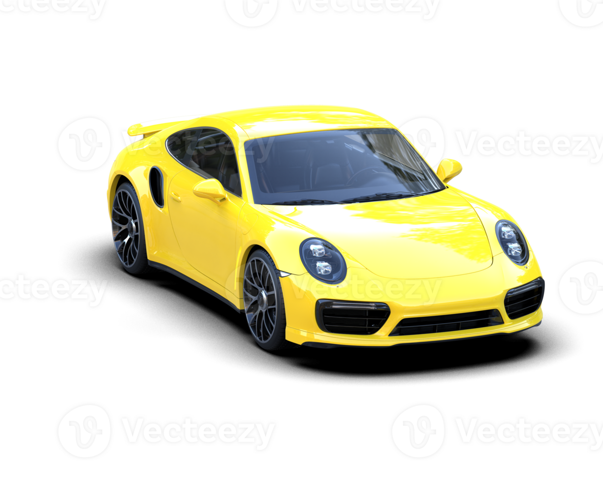 Realistic sport car isolated on background. 3d rendering - illustration png