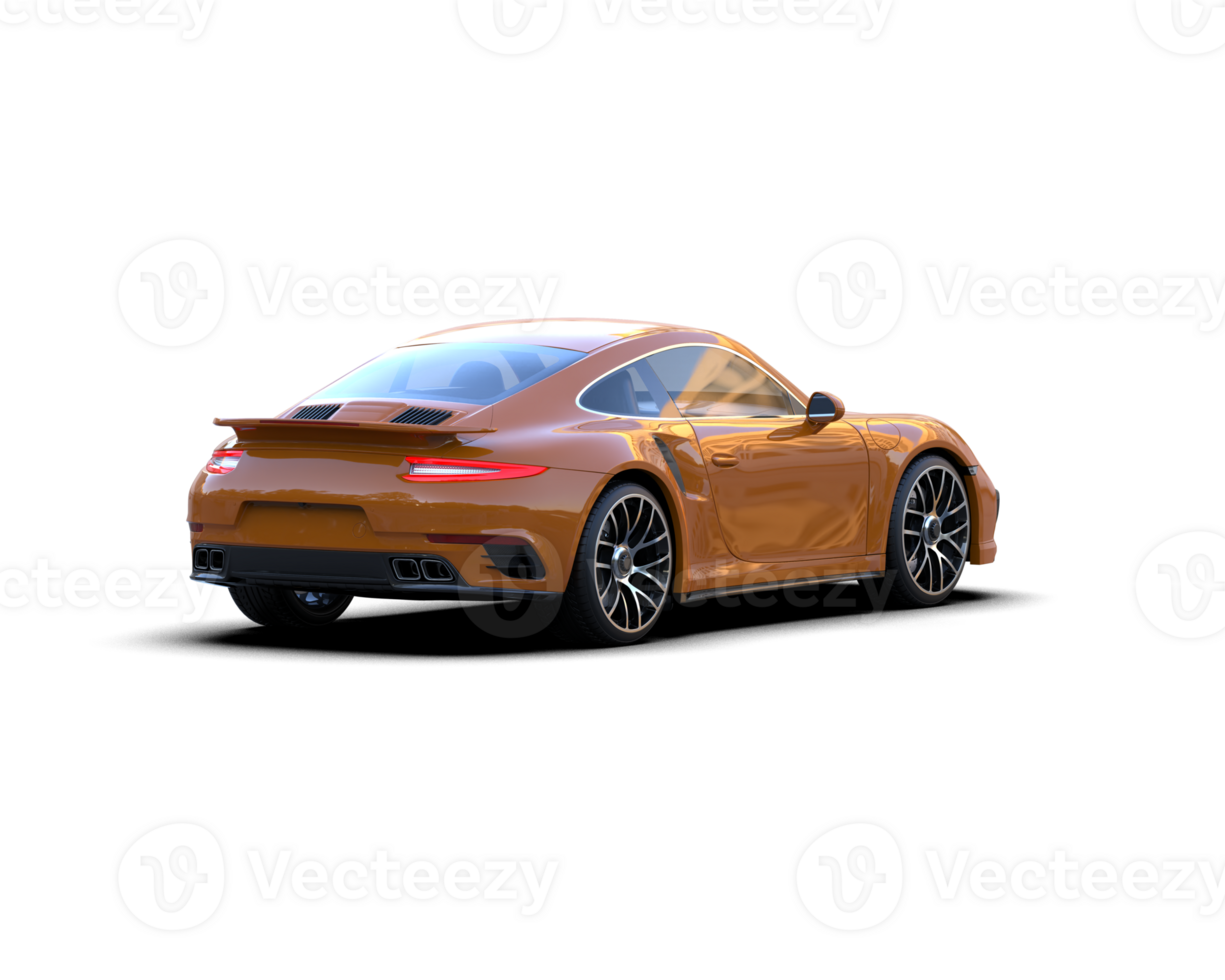 Realistic sport car isolated on background. 3d rendering - illustration png