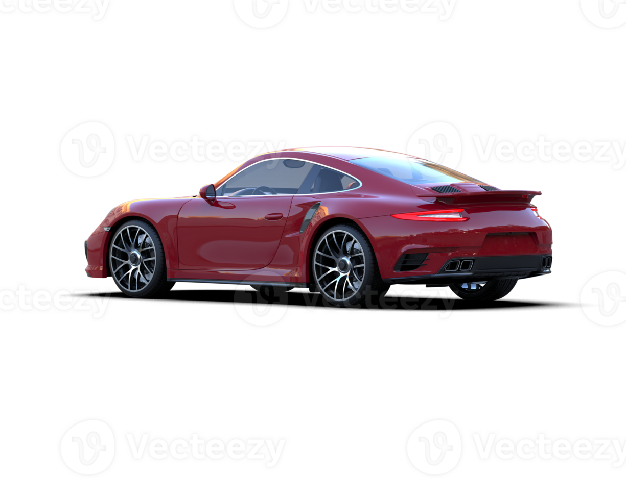 Realistic sport car isolated on background. 3d rendering - illustration png