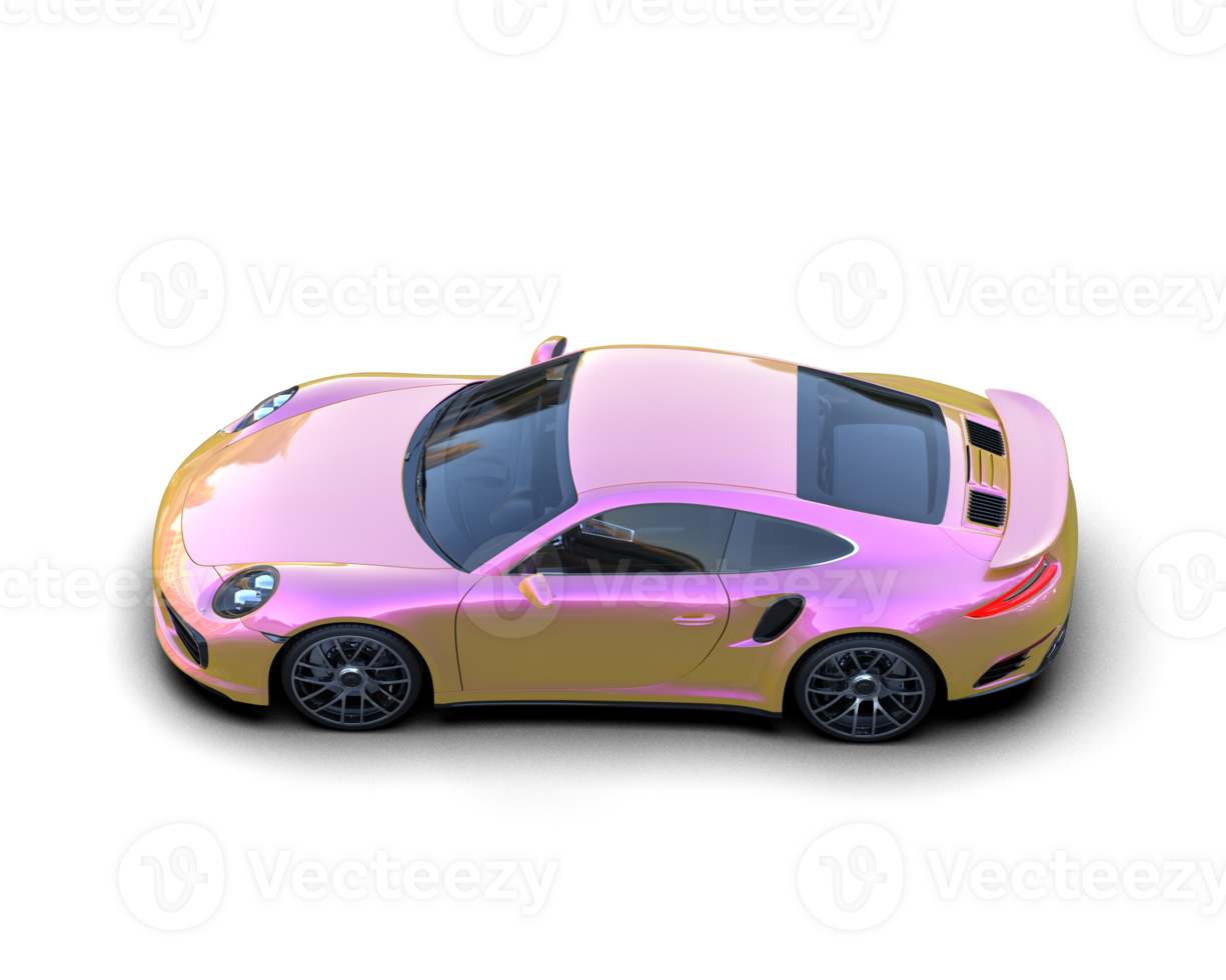 Realistic sport car isolated on background. 3d rendering - illustration png