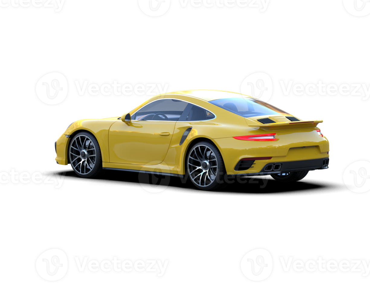 Realistic sport car isolated on background. 3d rendering - illustration png