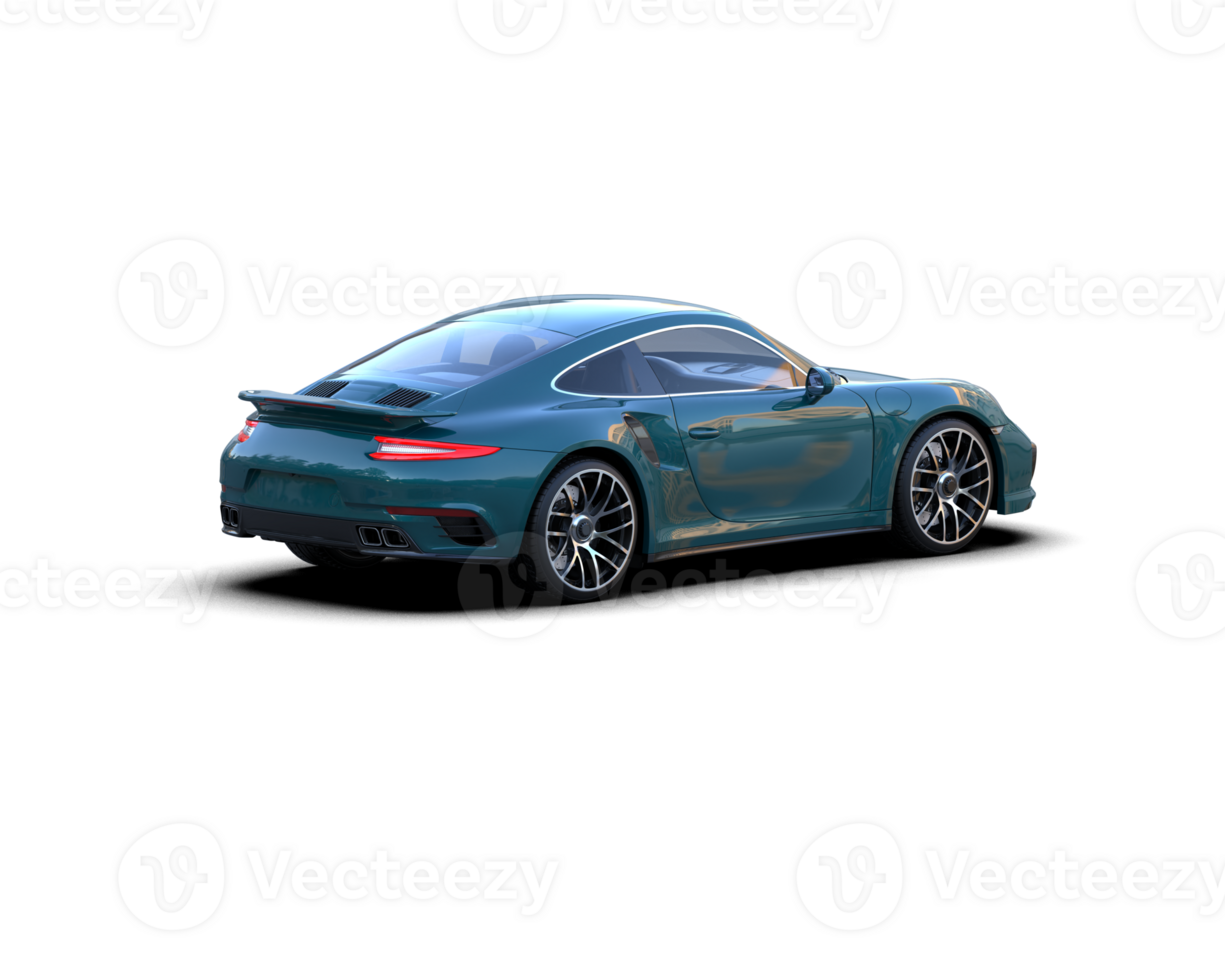 Realistic sport car isolated on background. 3d rendering - illustration png