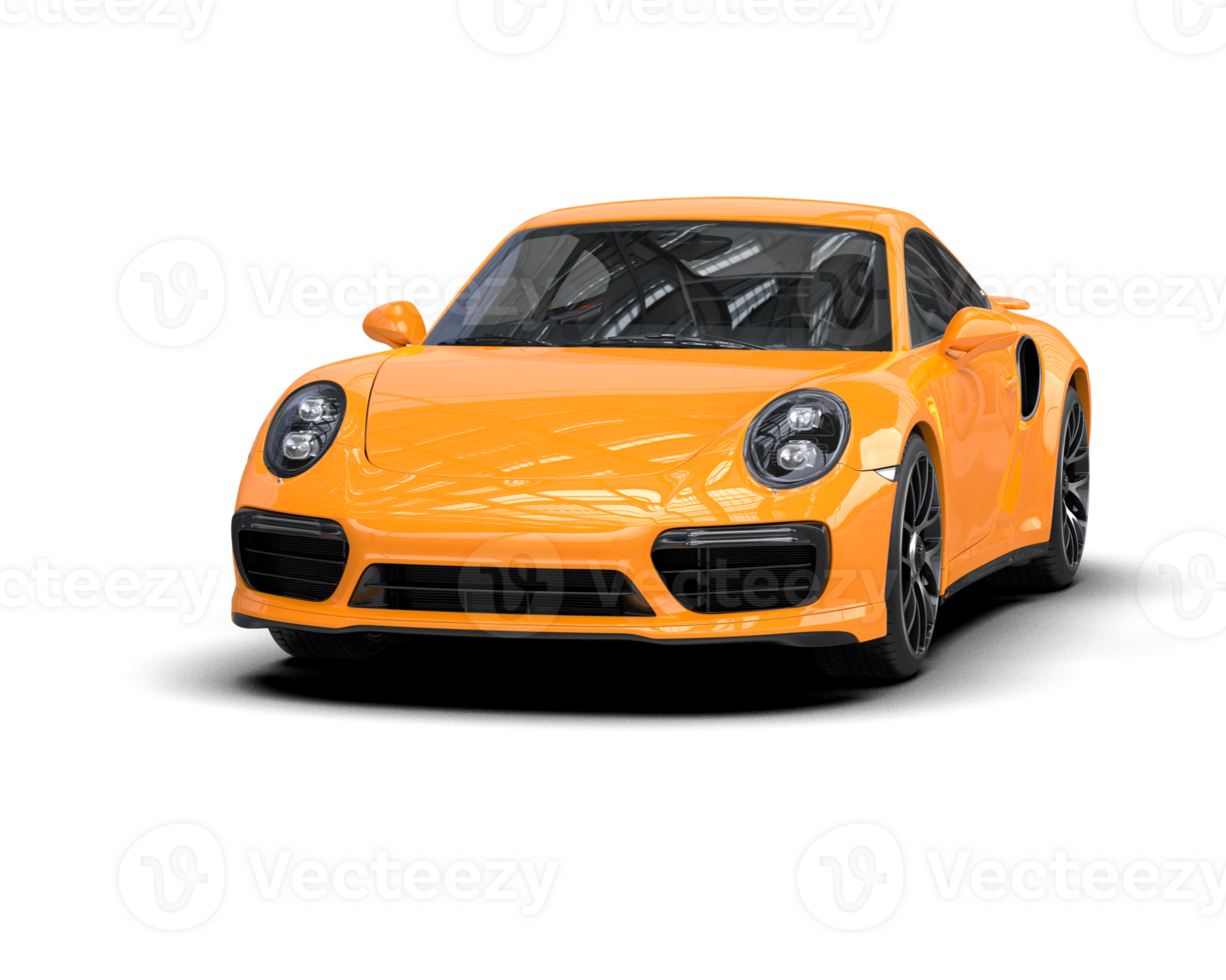 Realistic sport car isolated on background. 3d rendering - illustration png