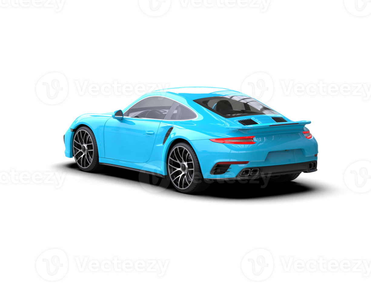 Realistic sport car isolated on background. 3d rendering - illustration png