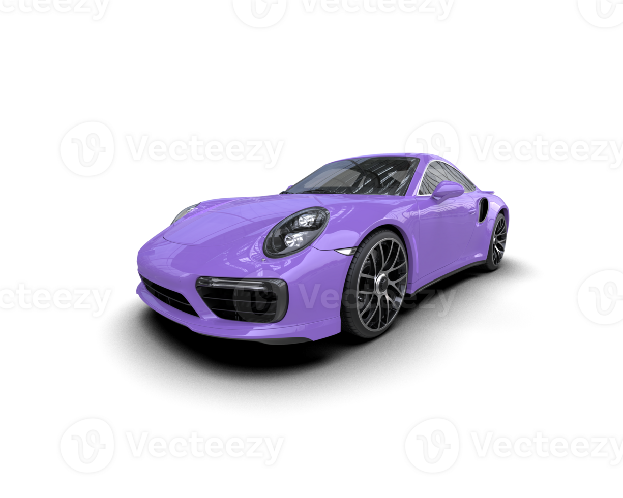 Realistic sport car isolated on background. 3d rendering - illustration png