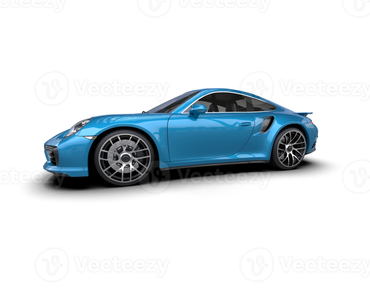 Realistic sport car isolated on background. 3d rendering - illustration png
