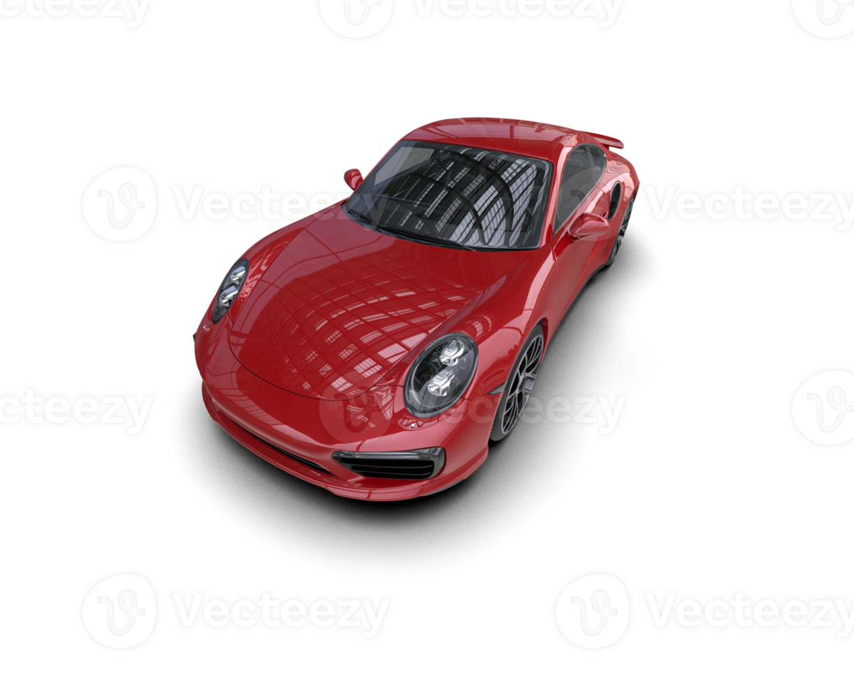 Realistic sport car isolated on background. 3d rendering - illustration png