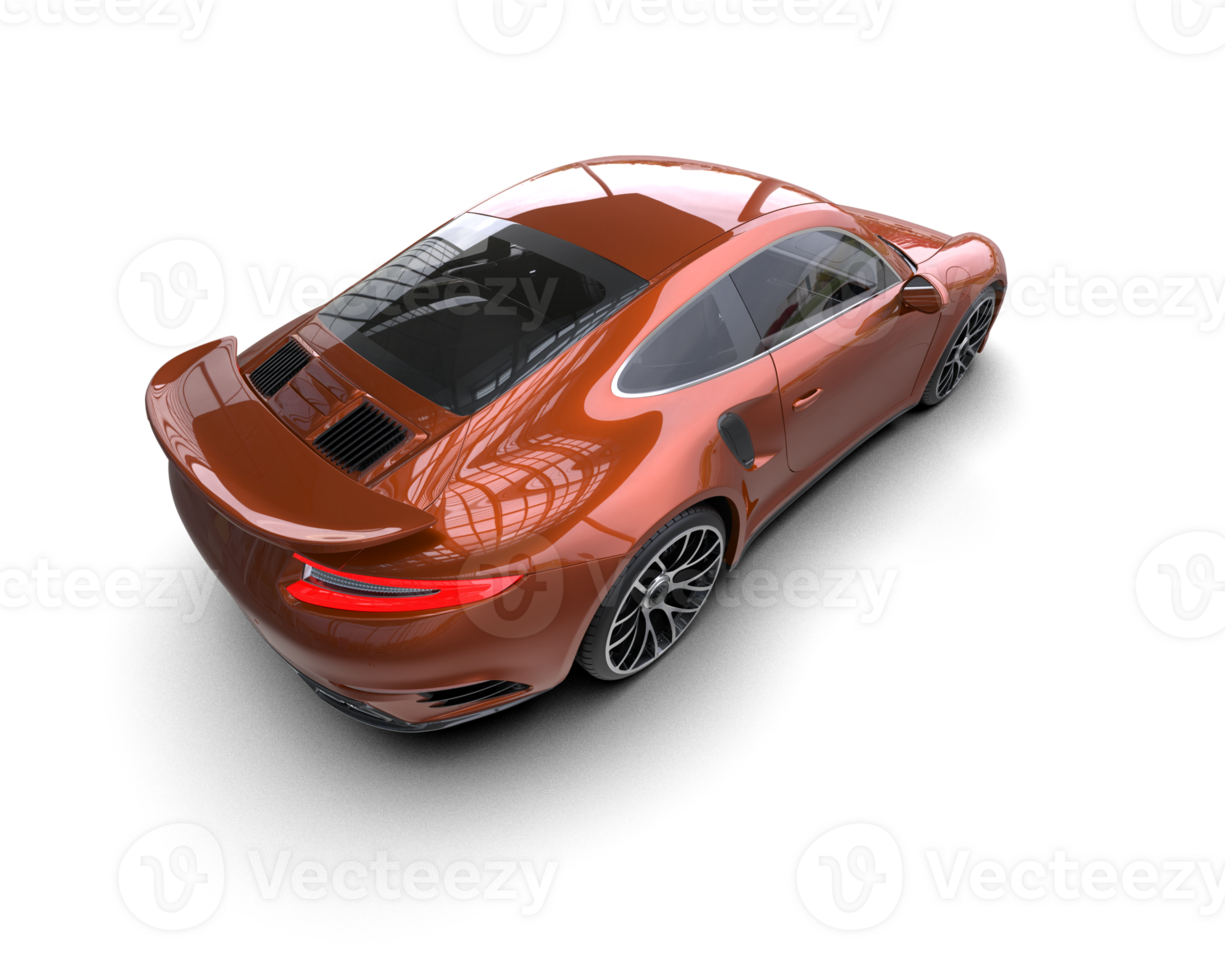 Realistic sport car isolated on background. 3d rendering - illustration png
