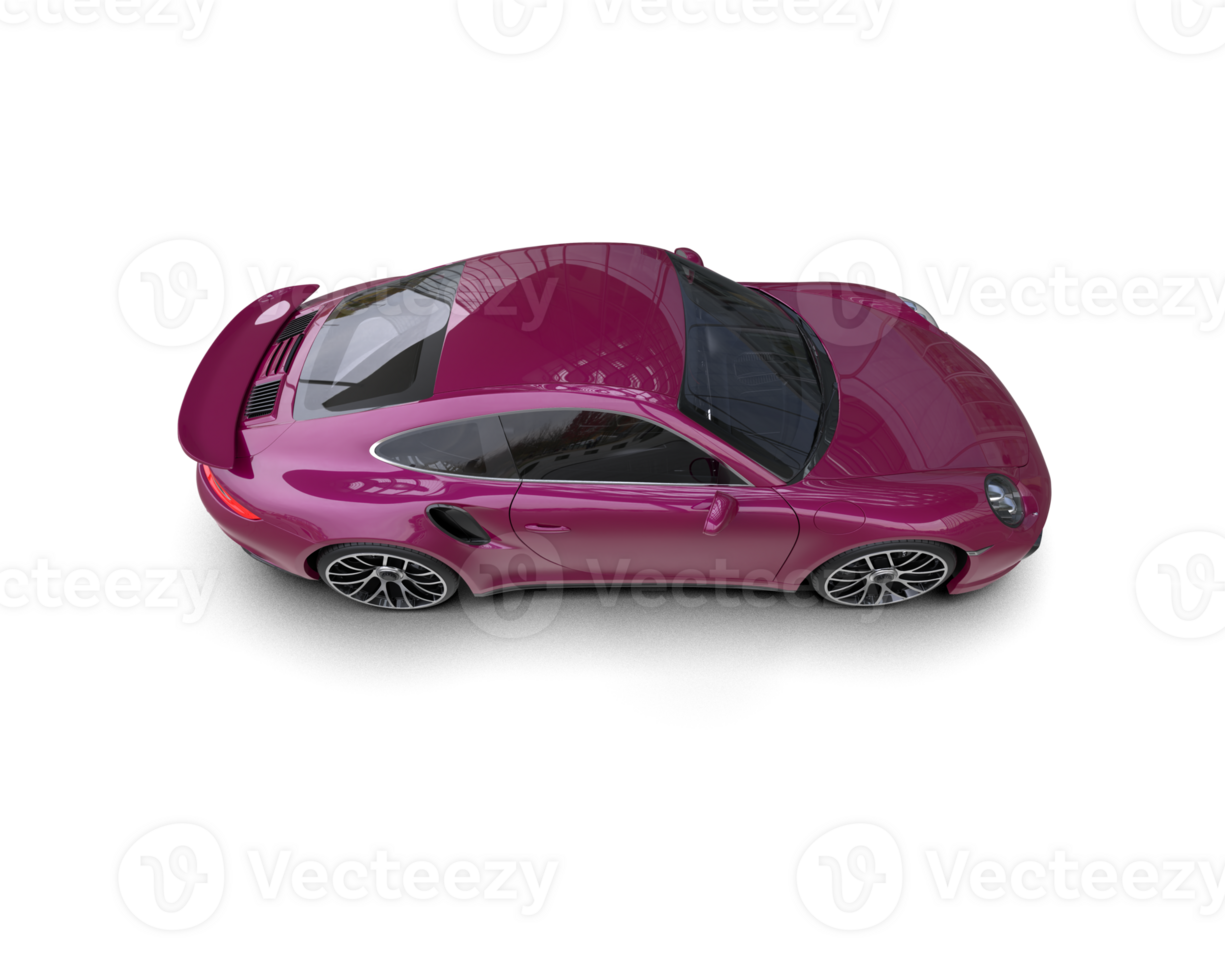 Realistic sport car isolated on background. 3d rendering - illustration png