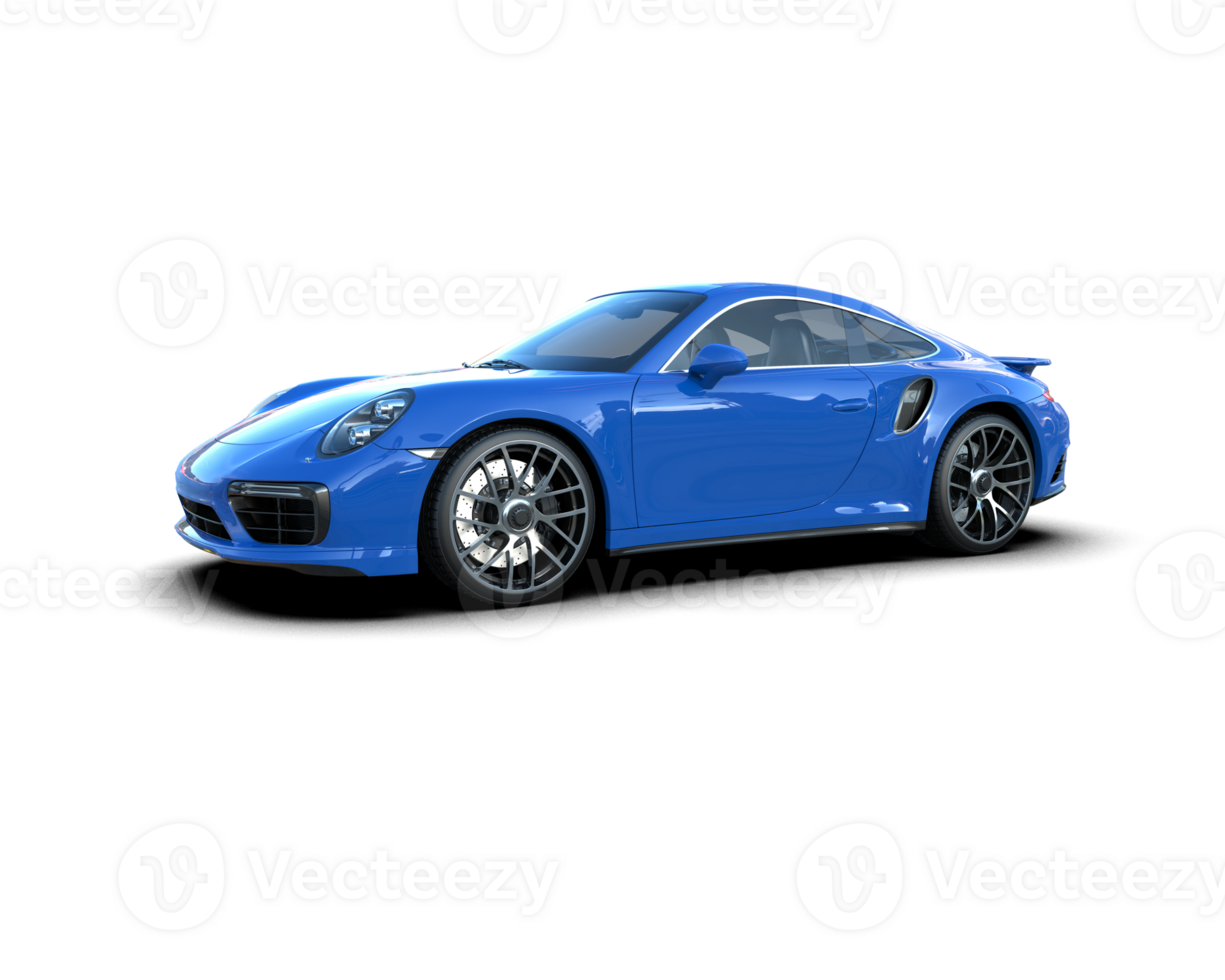 Realistic sport car isolated on background. 3d rendering - illustration png