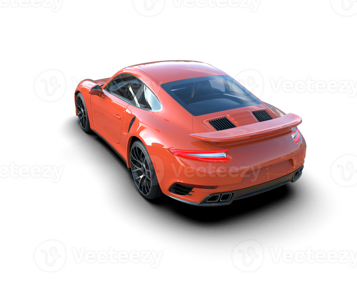 Realistic sport car isolated on background. 3d rendering - illustration png