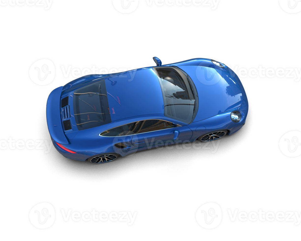 Realistic sport car isolated on background. 3d rendering - illustration png