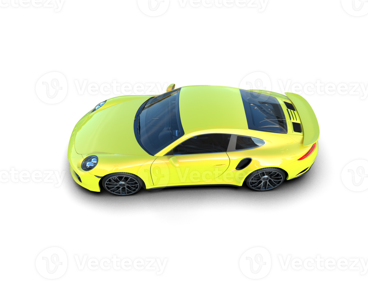 Realistic sport car isolated on background. 3d rendering - illustration png